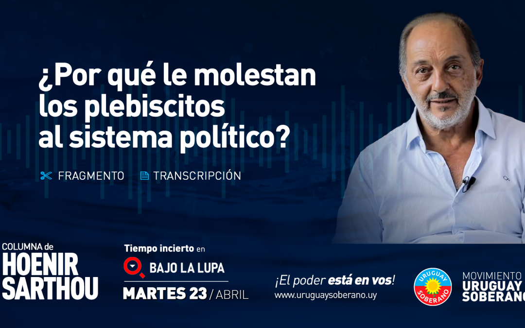 ¿Por qué le molestan los plebiscitos al sistema político?
